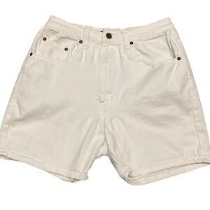 Jordache White Denim Shorts Size 10, 5” Inseam Vintage